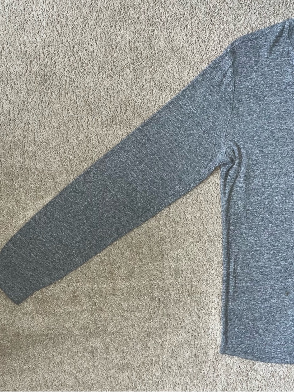 Men’s Marine Layer Double Knit Heather Gray Long-Sleeve Henley - M - Picture 3 of 9